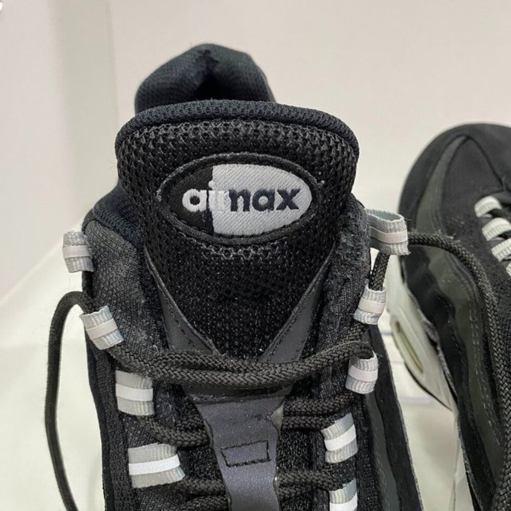 Nike Air Max 95 Triple Black Anthracite Reflective Sneakers Men’s 8.5 - Picture 8 of 12